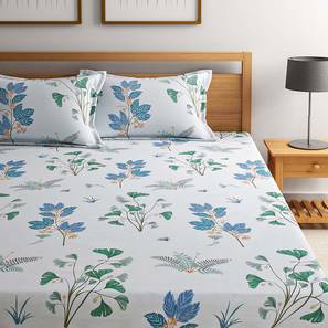 Floral Bedsheets Design White TC Cotton Size Bedsheet