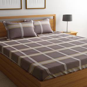 Bedsheets Design Brown TC Cotton Size Bedsheet with Pillow Covers