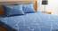 Soto Bedsheet Set (Blue, Queen Size) by Urban Ladder - Cross View Design 1 - 334886