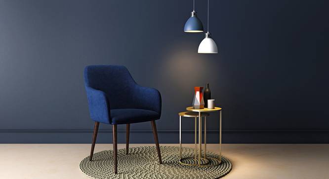 Owen Lounge Chair (Midnight Blue) by Urban Ladder - Full View - 334901