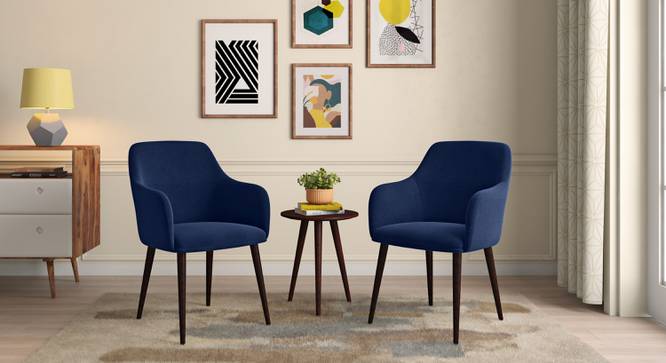 Owen Lounge Chair (Midnight Blue) by Urban Ladder - Full View - 334901