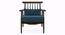 Ikeda Armchair (American Walnut Finish, Indigo Blue) by Urban Ladder - Front View Design 1 - 334921