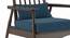 Ikeda Armchair (American Walnut Finish, Indigo Blue) by Urban Ladder - Design 1 Zoomed Image - 334923