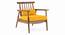 Ikeda Armchair (Teak Finish, Matte Mustard Yellow) by Urban Ladder - Cross View Design 1 - 334940
