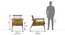 Ikeda Armchair (Teak Finish, Olive Green) by Urban Ladder - Design 1 Dimension - 334949