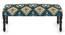 Astra Bench (Dark Walnut Finish, Peacock Blue) by Urban Ladder - Front View Design 1 - 334952