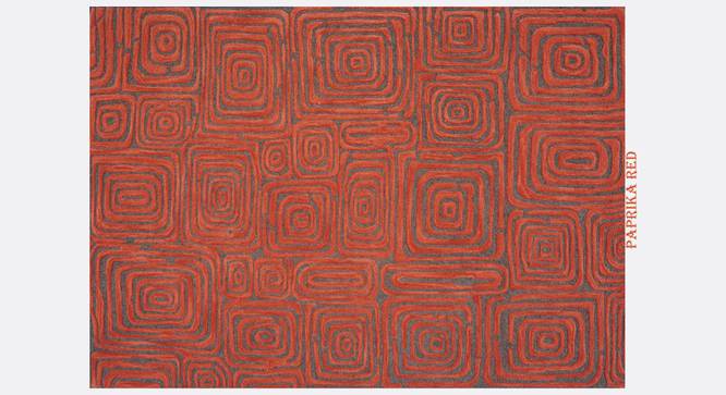 Alani Carpet (Rectangle Carpet Shape, Paprika Red, 150 x 210 cm  (59" x 83") Carpet Size) by Urban Ladder - Front View Design 1 - 334974