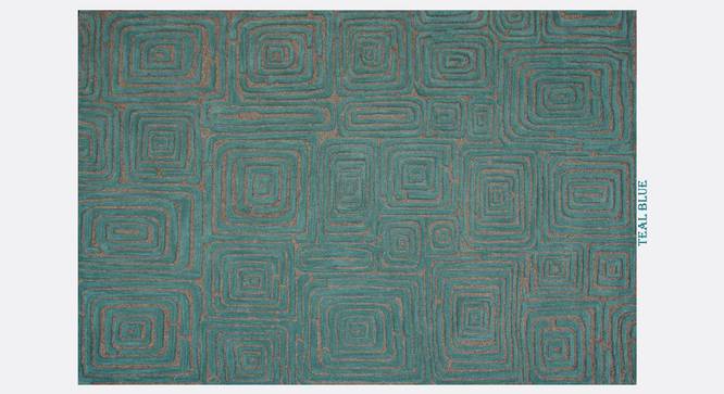 Alani Carpet (Rectangle Carpet Shape, 150 x 210 cm  (59" x 83") Carpet Size, Teal Blue) by Urban Ladder - Front View Design 1 - 334979