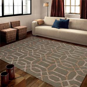 Decor Bestsellers Design Brown Geometrics Hand Tufted Wool Carpet