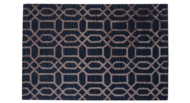 Angelina Rug (Rectangle Carpet Shape, Dark Blue, 120 x 180 cm  (47" x 71") Carpet Size) by Urban Ladder - Front View Design 1 - 335072