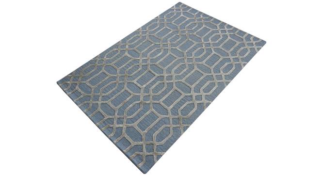 Angelina Rug (Rectangle Carpet Shape, Light Blue, 120 x 180 cm  (47" x 71") Carpet Size) by Urban Ladder - Cross View Design 1 - 335074