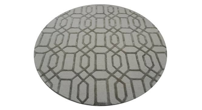 Angelina Rug (Cream, Round Carpet Shape, 150 x 150 cm  (59" x 59") Carpet Size) by Urban Ladder - Design 1 Half View - 335075