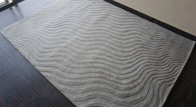 Charlee Carpet (Silver, Rectangle Carpet Shape, 150 x 240 cm  (59" x 94") Carpet Size) by Urban Ladder - Design 1 Full View - 335100