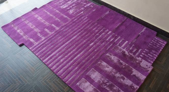 Camilla Rug (Purple, Rectangle Carpet Shape, 160 x 230 cm  (63" x 91") Carpet Size) by Urban Ladder - Design 1 Half View - 335103