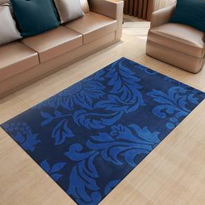 Designs View Design Blue Abstract Hand Tufted Wool 4 X 6 Feet Carpet