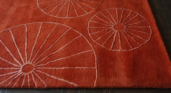 Nyla Rug (Orange, Rectangle Carpet Shape, 160 x 230 cm  (63" x 91") Carpet Size) by Urban Ladder - Design 1 Close View - 335220