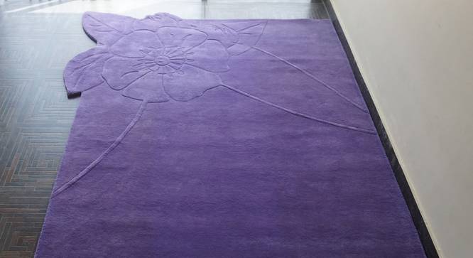 Nyla Rug (Purple, Rectangle Carpet Shape, 200 x 300 cm  (79" x 118") Carpet Size) by Urban Ladder - Front View Design 1 - 335231