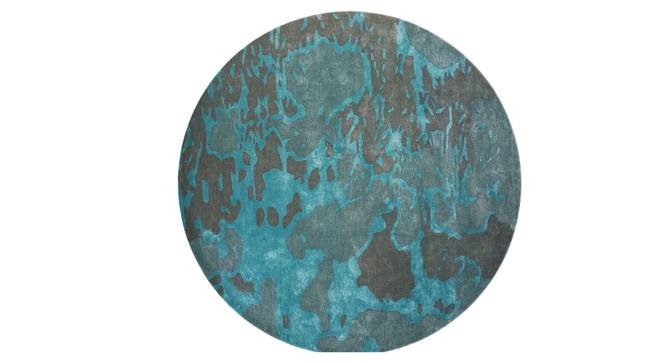Thea Rug (Blue, Round Carpet Shape, 240 x 240 cm  (94" x 94") Carpet Size) by Urban Ladder - Front View Design 1 - 335245