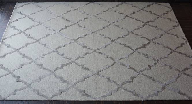 Zuri Rug (Cream, Rectangle Carpet Shape, 200 x 300 cm  (79" x 118") Carpet Size) by Urban Ladder - Front View Design 1 - 335246