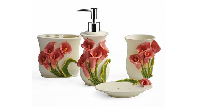 Casper Bath Accessories Set (White) by Urban Ladder - Front View Design 1 - 335997
