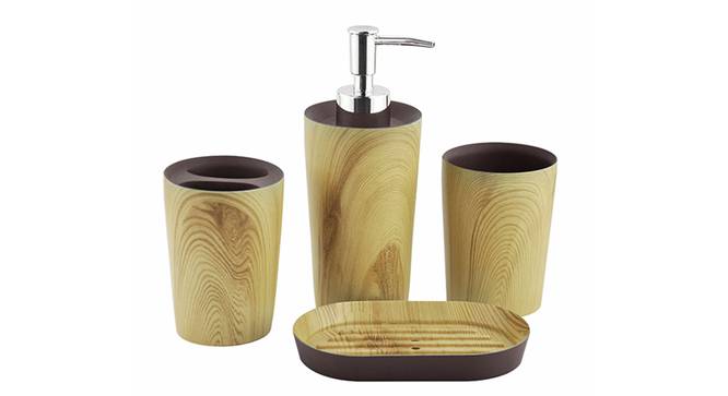 Clement Bath Accessories Set (Brown) by Urban Ladder - Front View Design 1 - 335999