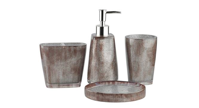 Daris Bath Accessories Set (Brown) by Urban Ladder - Front View Design 1 - 336003