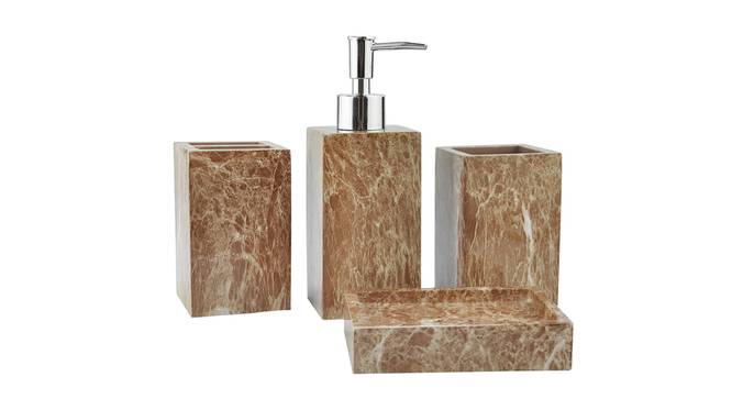 Eldar Bath Accessories Set (Brown) by Urban Ladder - Front View Design 1 - 336043