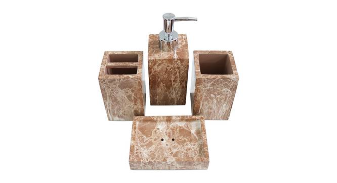 Eldar Bath Accessories Set (Brown) by Urban Ladder - Design 1 Top View - 336055