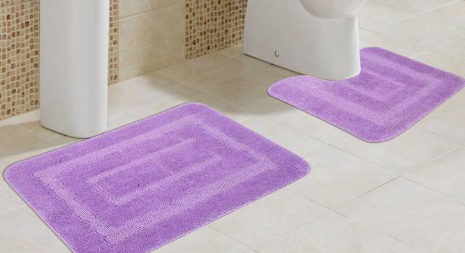 Astrid Bath Mat Set of 2 (Purple) by Urban Ladder - Design 1 Half View - 336457
