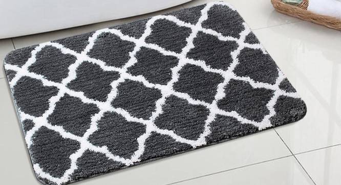 Aylin Bath Mat Set of 2 (Grey) by Urban Ladder - Design 1 Half View - 336512