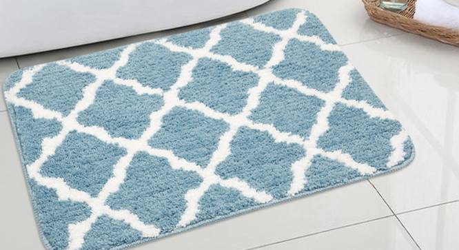 Aylin Bath Mat Set of 2 (Light Blue) by Urban Ladder - Design 1 Half View - 336513