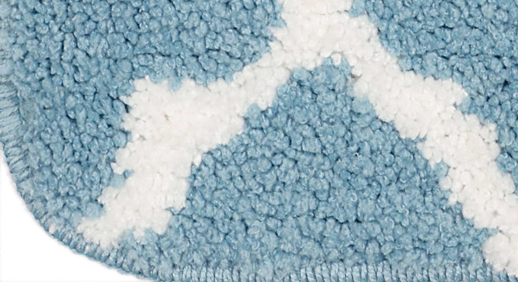 Light Blue Cotton Bath Mat Set of Urban Ladder