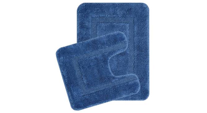 Holly Bath Mat Set of 2 (Blue) by Urban Ladder - Front View Design 1 - 336829