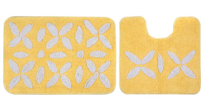 Jazlyn Bath Mat Set of 2 (Yellow) by Urban Ladder - Front View Design 1 - 336882