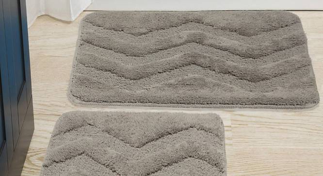 Jimena Bath Mat Set of 2 (Grey) by Urban Ladder - Design 1 Half View - 336932