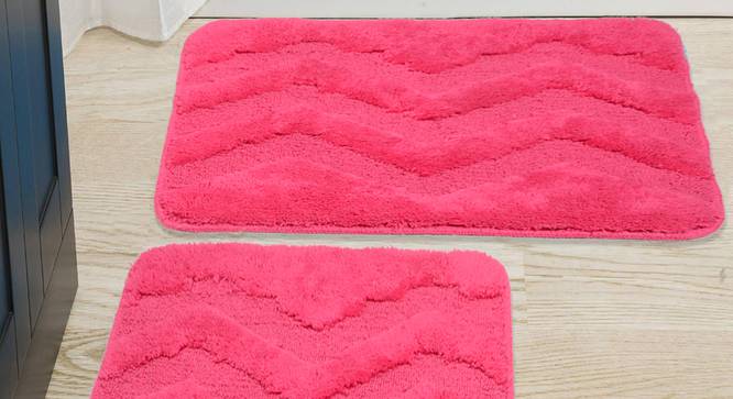 Jimena Bath Mat Set of 2 (Pink) by Urban Ladder - Design 1 Half View - 336934