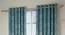 Provencia Door Curtains - Set Of 2 (Turquoise, 132 x 213 cm  (52" x 84") Curtain Size, Eyelet Pleat) by Urban Ladder - Design 1 Full View - 338259