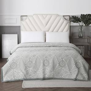 Winter Blanket Design Grey GSM Cotton Double Size Quilt