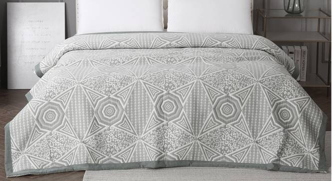 Matilda Bed Cover (Grey, Double Size) by Urban Ladder - Design 1 Full View - 338323