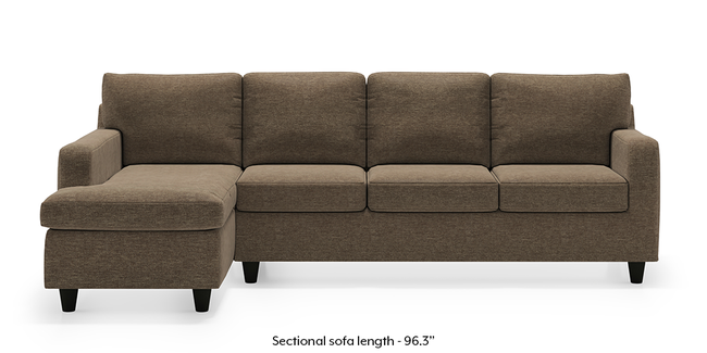 Walton Sectional Sofa (Fossil Brown) (None Custom Set - Sofas, Left Aligned 3 seater + Chaise Standard Set - Sofas, Fabric Sofa Material, Regular Sofa Size, Sectional Sofa Type, Fossil Brown)