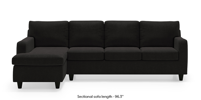 Walton Sectional Sofa (Asphalt Grey) (None Custom Set - Sofas, Left Aligned 3 seater + Chaise Standard Set - Sofas, Fabric Sofa Material, Regular Sofa Size, Sectional Sofa Type, Asphalt Grey)