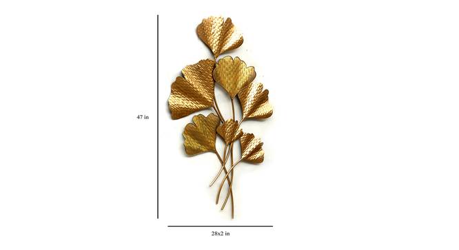 Anam Leaf Wall Decor (Gold) by Urban Ladder - Design 1 Dimension - 338490