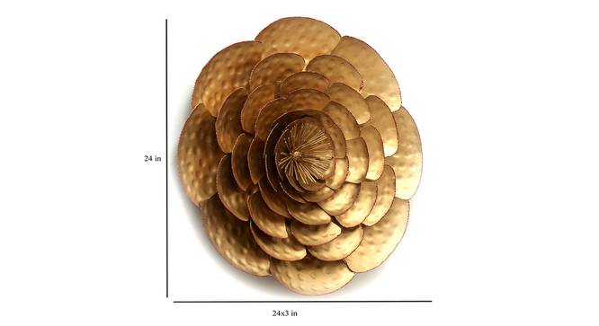 Flower of Fire Wall Decor (Gold) by Urban Ladder - Design 1 Dimension - 338493