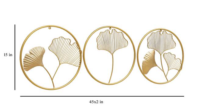 Ginko Alina Wall Decor Set of 3 (Gold) by Urban Ladder - Design 1 Dimension - 338535