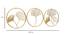 Ginko Alina Wall Decor Set of 3 (Gold) by Urban Ladder - Design 1 Dimension - 338535