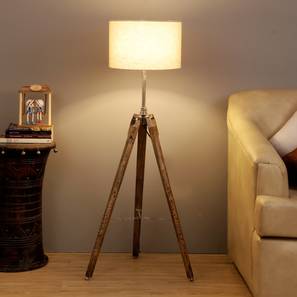 Antique Lamps Design Giselle Floor Lamp (Natural, Brown Shade Colour)