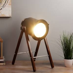 Table Lamps Design Cher Table Lamp (Black Shade Colour, Walnut)