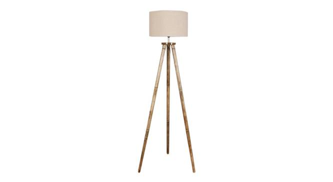 Fleur Floor Lamp (Natural, Brown Shade Colour) by Urban Ladder - Front View Design 1 - 338682