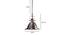 Armine Hanging Lamp (Nickel, Nickel Shade Colour) by Urban Ladder - Design 1 Dimension - 338710