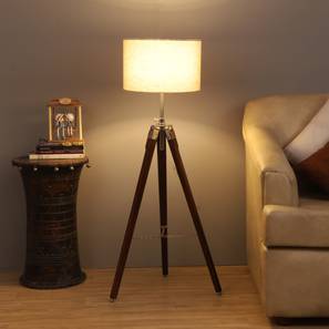 Pristine Interiors Design Madeleine Floor Lamp (Brown Shade Colour, Walnut)
